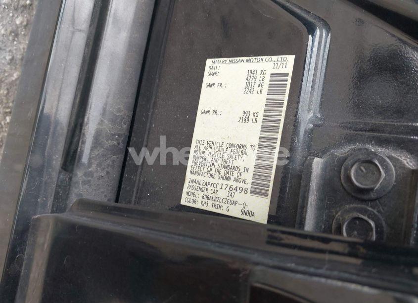 Photo 9 of 2012 Nissan Altima 2.5 S (VIN 1N4AL2APXCC176498)