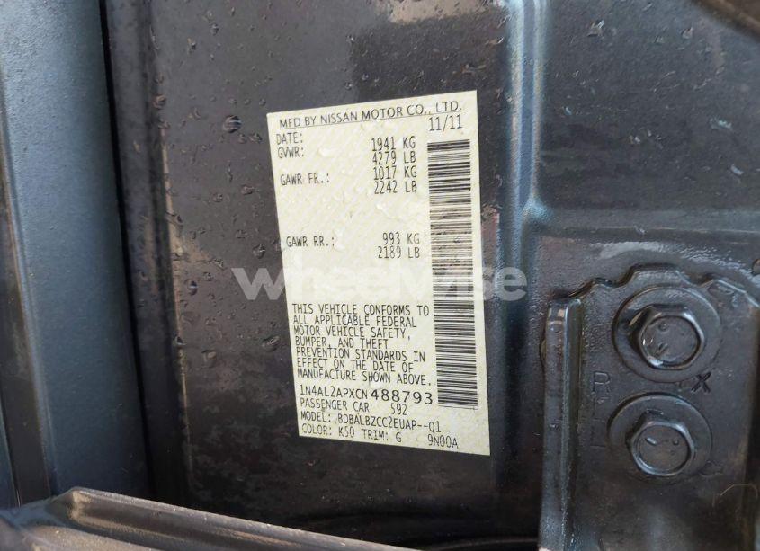 Photo 9 of 2012 Nissan Altima 2.5 S (VIN 1N4AL2APXCN488793)