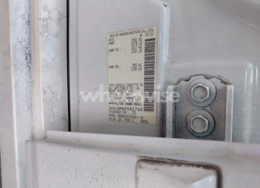 Photo 9 of 2012 Nissan Altima 2.5 S (VIN 1N4AL2APXCN541766)