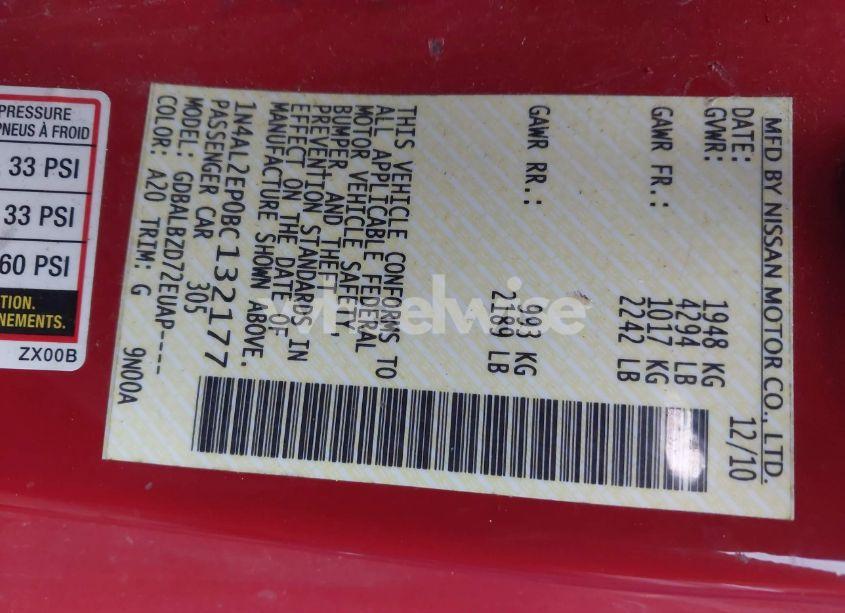 Photo 9 of 2011 Nissan Altima 2.5 S (VIN 1N4AL2EP0BC132177)