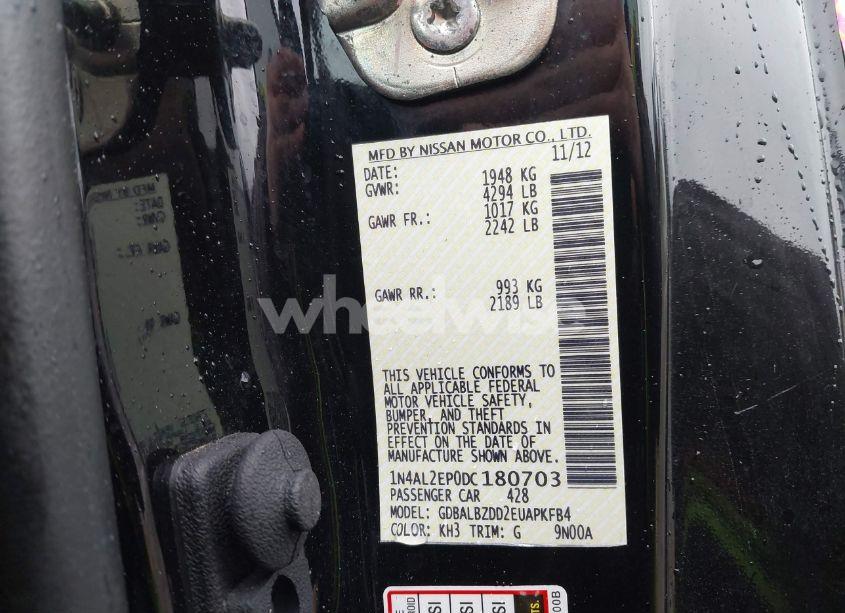 Photo 9 of 2013 Nissan Altima 2.5 S (VIN 1N4AL2EP0DC180703)