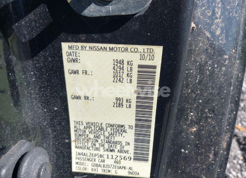 Photo 9 of 2011 Nissan Altima 2.5 S (VIN 1N4AL2EP5BC112569)