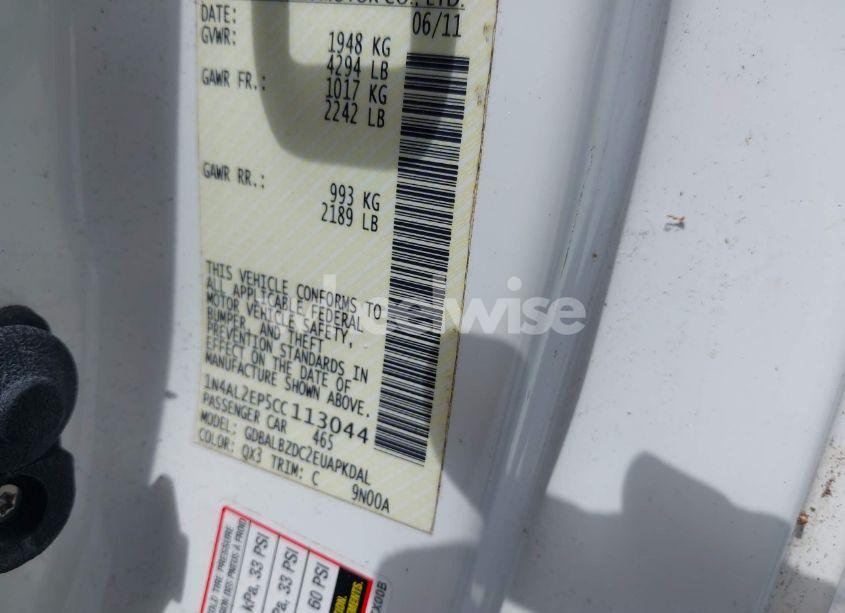 Photo 9 of 2012 Nissan Altima 2.5 S (VIN 1N4AL2EP5CC113044)