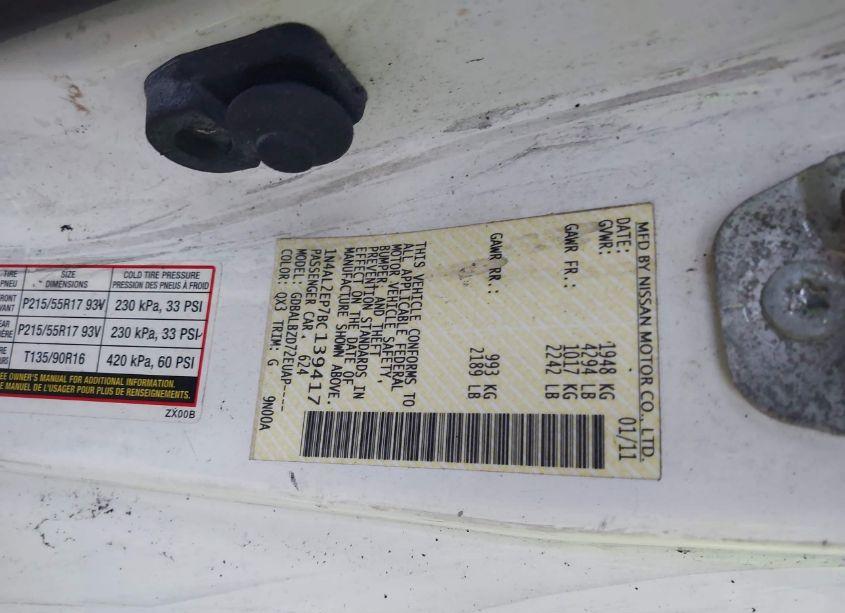 Photo 9 of 2011 Nissan Altima 2.5 S (VIN 1N4AL2EP7BC139417)