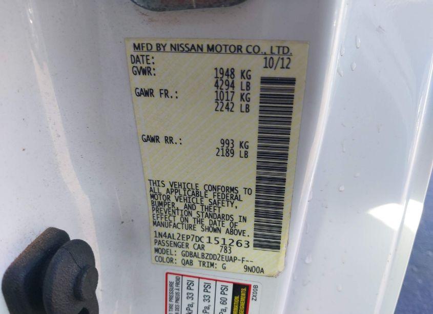 Photo 9 of 2013 Nissan Altima 2.5 S (VIN 1N4AL2EP7DC151263)