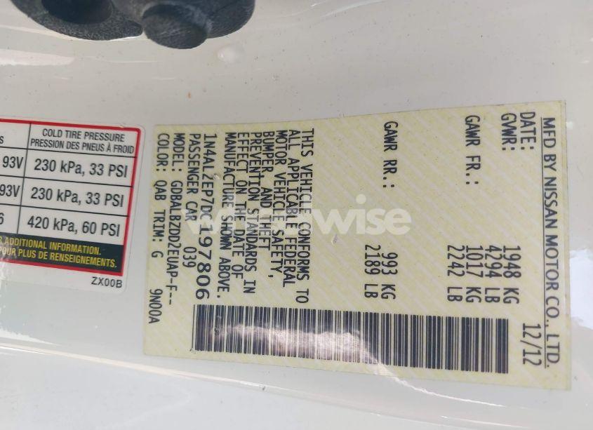 Photo 9 of 2013 Nissan Altima 2.5 S (VIN 1N4AL2EP7DC197806)