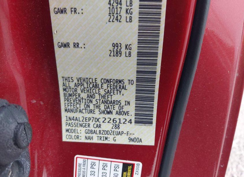 Photo 9 of 2013 Nissan Altima 2.5 S (VIN 1N4AL2EP7DC226124)