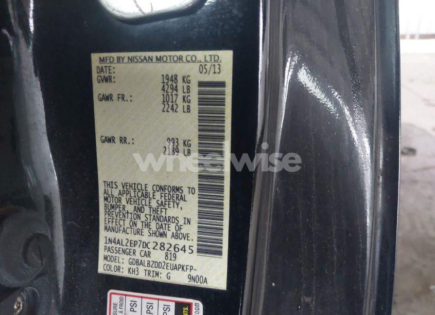 Photo 9 of 2013 Nissan Altima 2.5 S (VIN 1N4AL2EP7DC282645)