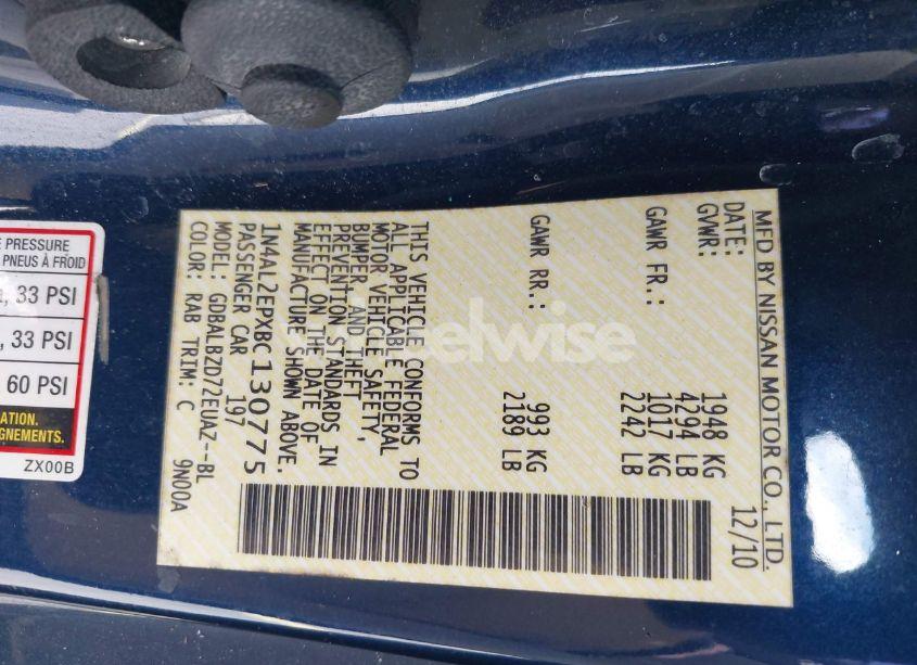 Photo 9 of 2011 Nissan Altima 2.5 S (VIN 1N4AL2EPXBC130775)