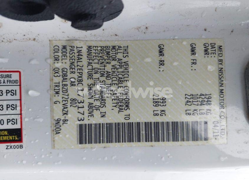 Photo 9 of 2011 Nissan Altima 2.5 S (VIN 1N4AL2EPXBC173173)