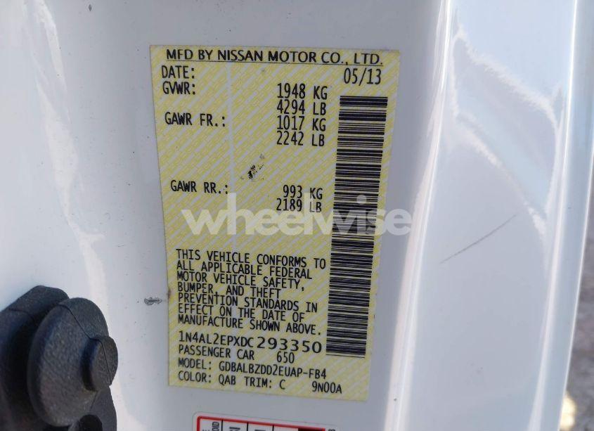 Photo 9 of 2013 Nissan Altima 2.5 S (VIN 1N4AL2EPXDC293350)