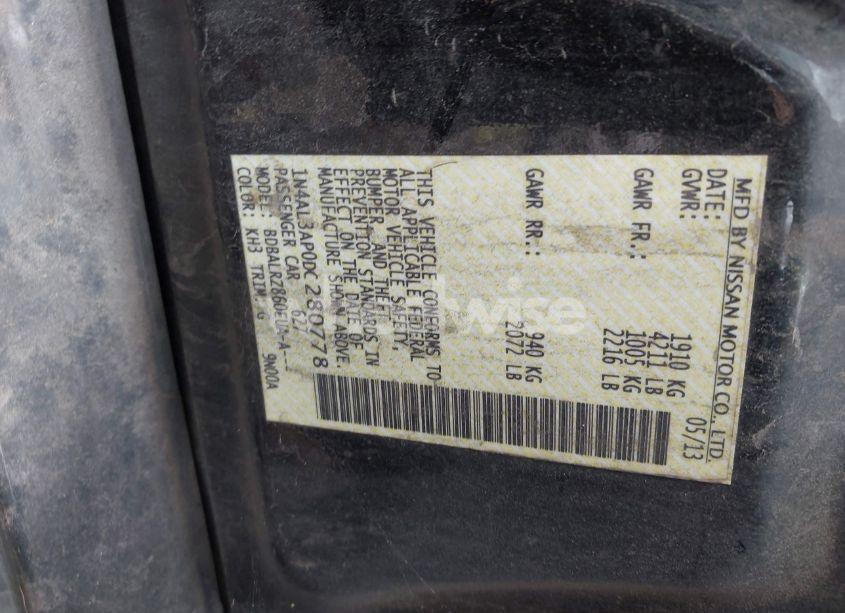 Photo 9 of 2013 Nissan Altima 2.5 S (VIN 1N4AL3AP0DC280778)