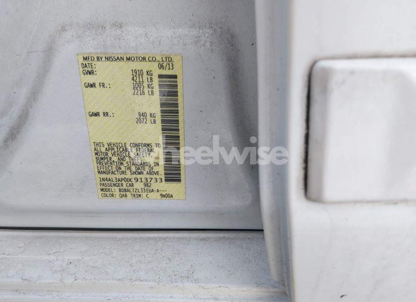 Photo 9 of 2013 Nissan Altima 2.5 SV (VIN 1N4AL3AP0DC913733)