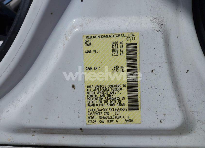 Photo 9 of 2013 Nissan Altima 2.5 SV (VIN 1N4AL3AP0DC916986)