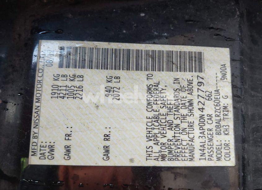 Photo 9 of 2013 Nissan Altima 2.5 S (VIN 1N4AL3AP0DN427797)