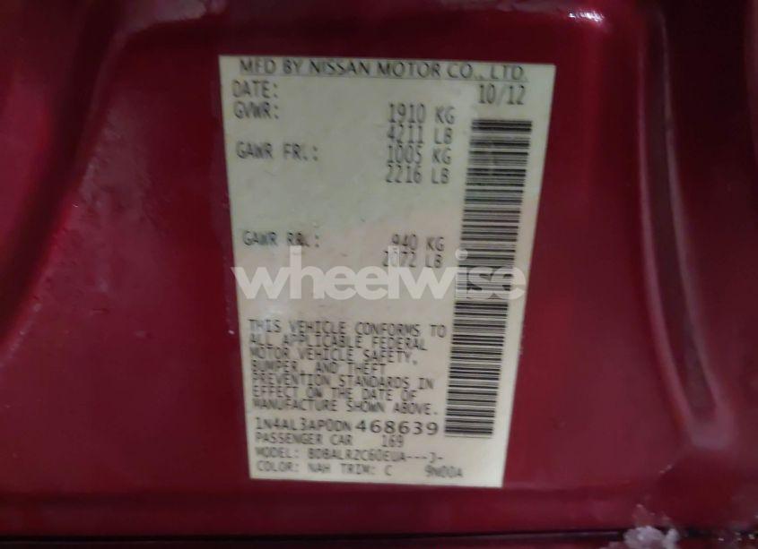 Photo 9 of 2013 Nissan Altima 2.5 S (VIN 1N4AL3AP0DN468639)