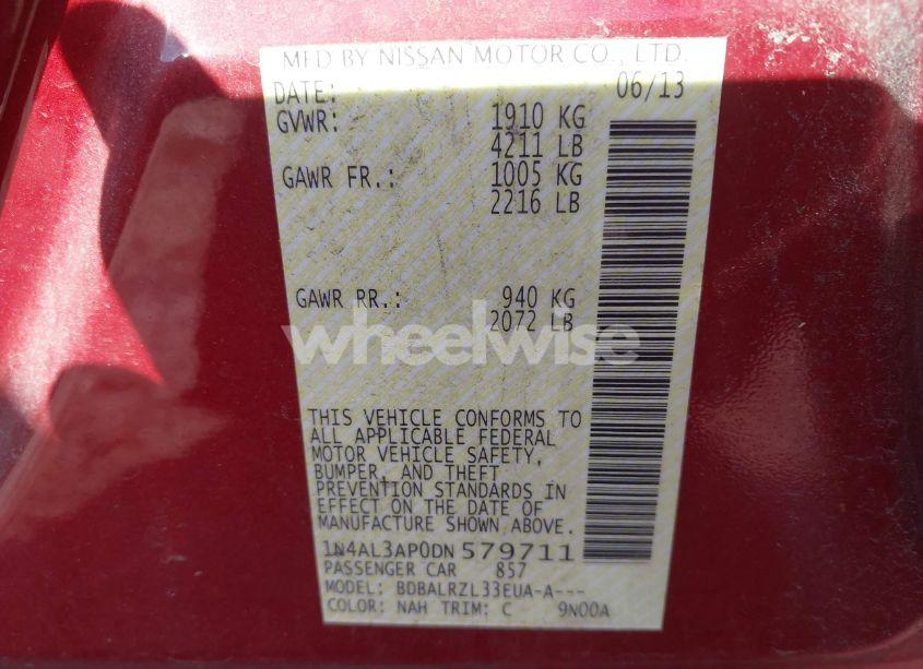 Photo 9 of 2013 Nissan Altima 2.5 S (VIN 1N4AL3AP0DN579711)