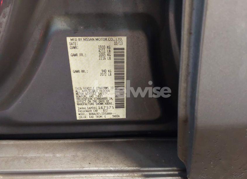 Photo 9 of 2014 Nissan Altima 2.5 S (VIN 1N4AL3AP0EC167575)