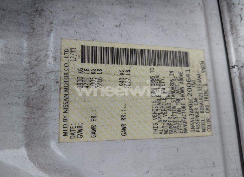 Photo 9 of 2014 Nissan Altima 2.5 S (VIN 1N4AL3AP0EC200641)