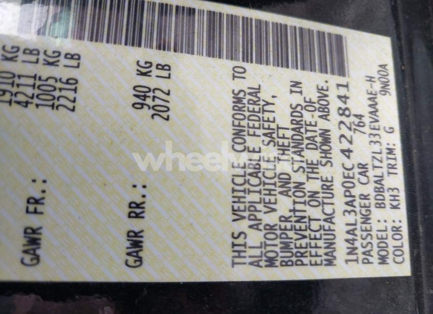 Photo 9 of 2014 Nissan Altima 2.5 SV (VIN 1N4AL3AP0EC422841)