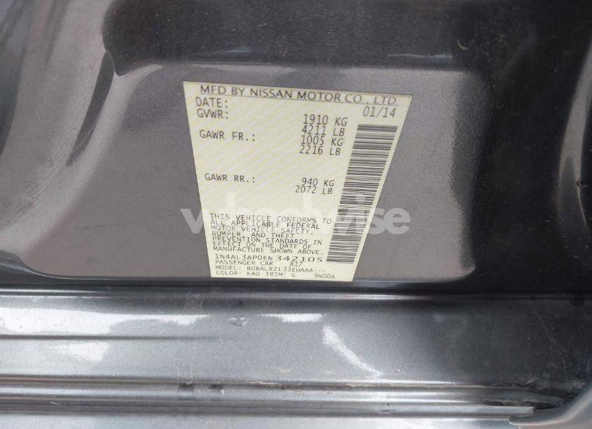 Photo 9 of 2014 Nissan Altima 2.5 S (VIN 1N4AL3AP0EN342105)