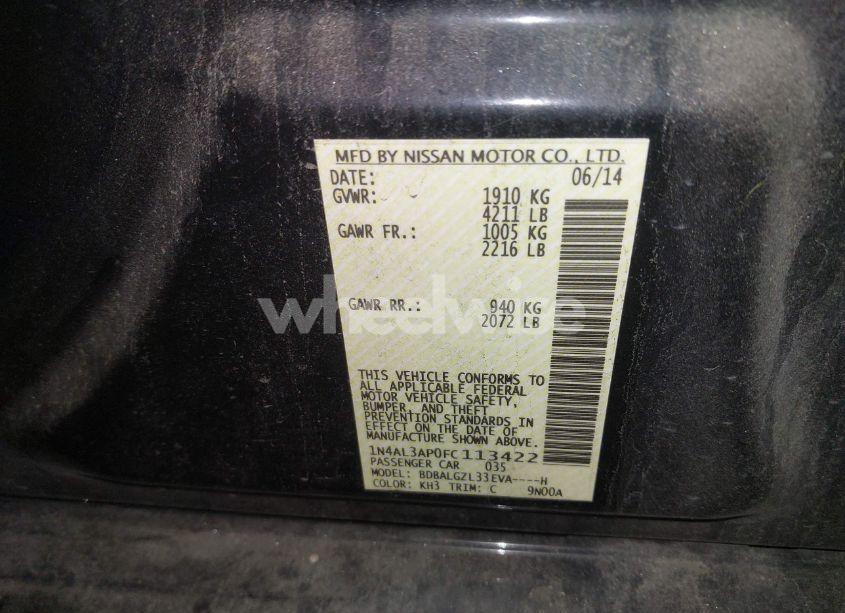 Photo 9 of 2015 Nissan Altima 2.5 S (VIN 1N4AL3AP0FC113422)