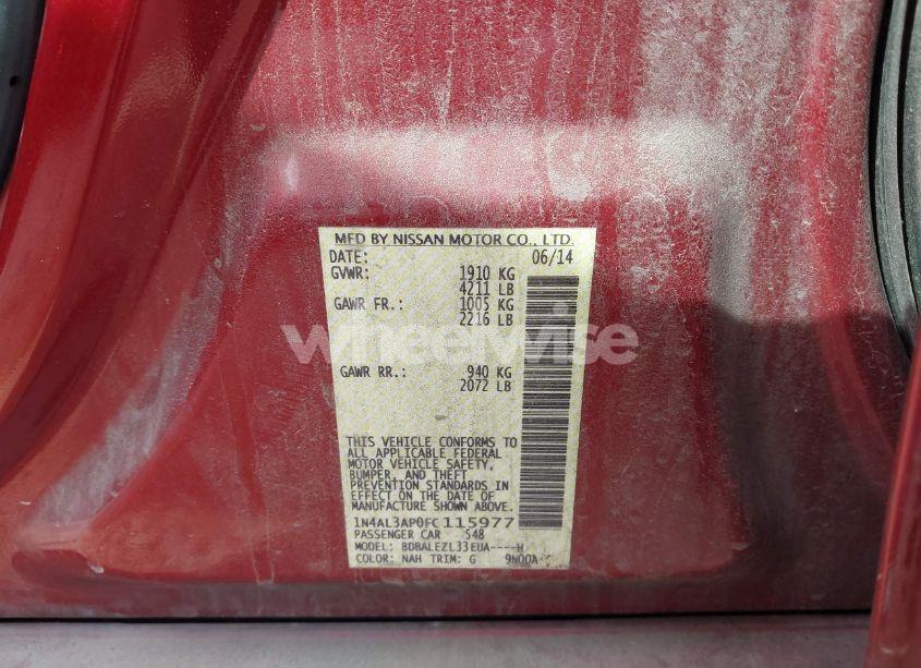 Photo 9 of 2015 Nissan Altima 2.5 S (VIN 1N4AL3AP0FC115977)