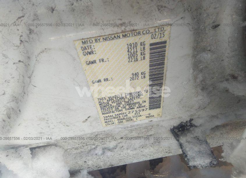 Photo 9 of 2015 Nissan Altima 2.5 S (VIN 1N4AL3AP0FC275597)