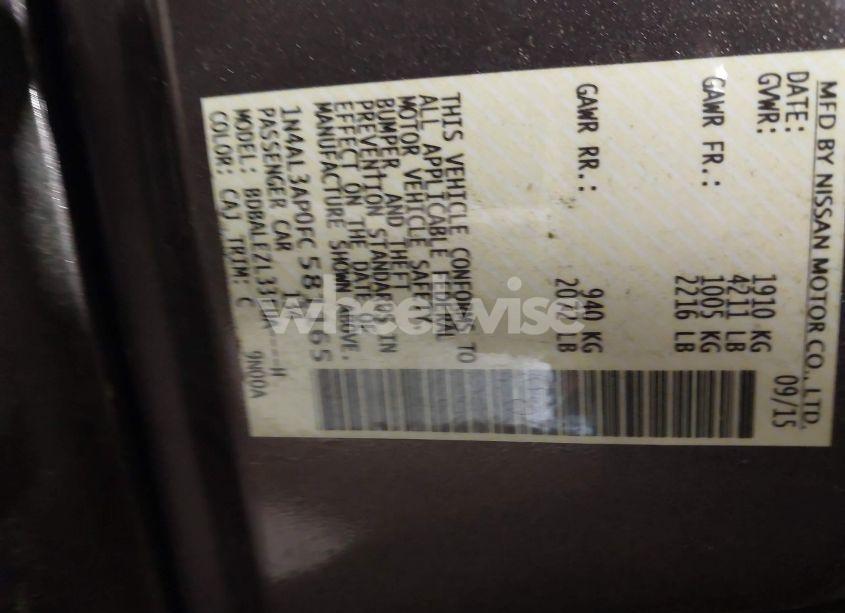 Photo 9 of 2015 Nissan Altima 2.5 S (VIN 1N4AL3AP0FC581165)
