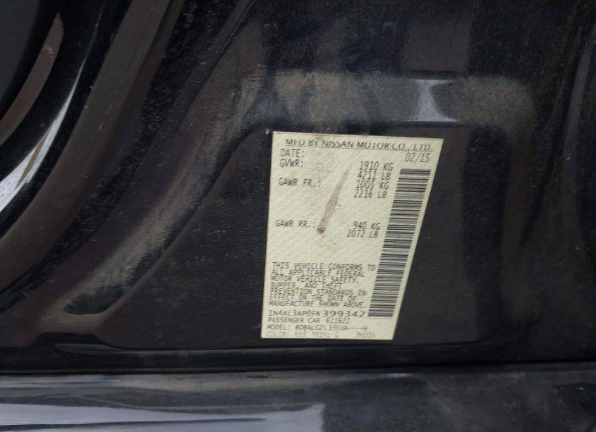 Photo 9 of 2015 Nissan Altima 2.5 S (VIN 1N4AL3AP0FN399342)