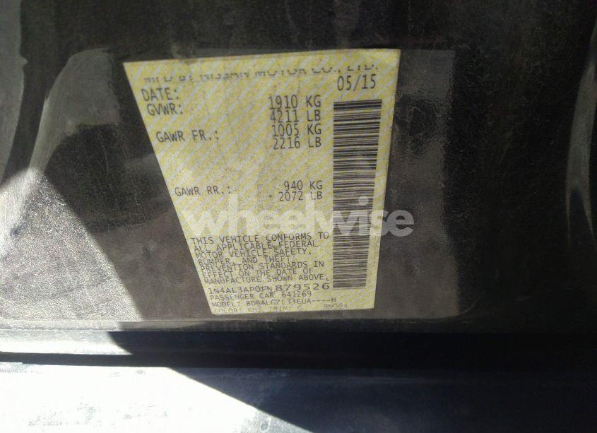 Photo 9 of 2015 Nissan Altima 2.5 S (VIN 1N4AL3AP0FN879526)