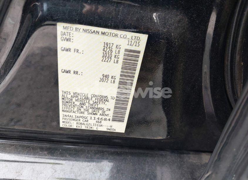 Photo 9 of 2016 Nissan Altima 2.5 S (VIN 1N4AL3AP0GC114684)