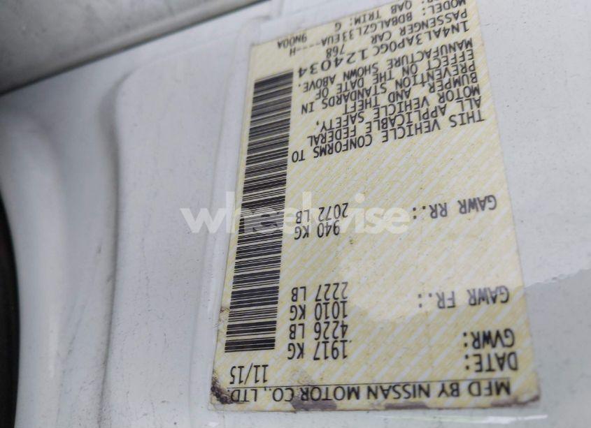 Photo 9 of 2016 Nissan Altima 2.5 S (VIN 1N4AL3AP0GC124034)