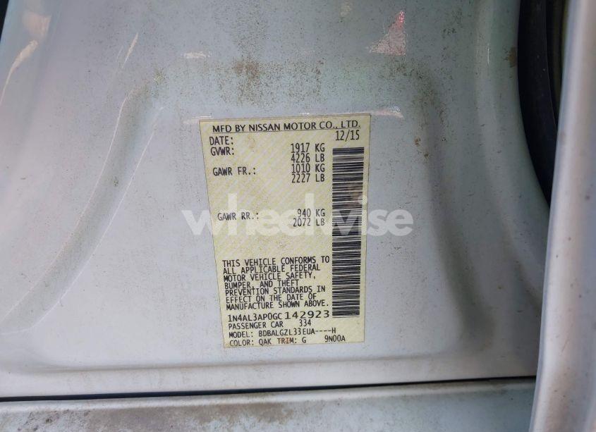 Photo 9 of 2016 Nissan Altima 2.5 S (VIN 1N4AL3AP0GC142923)