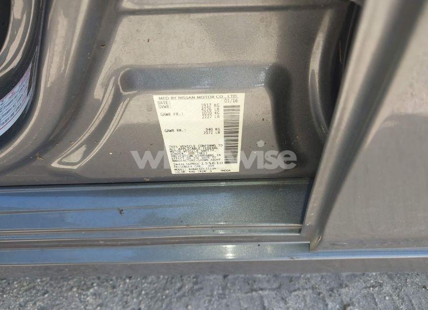 Photo 9 of 2016 Nissan Altima 2.5/2.5 S/2.5 SL/2.5 SR/2.5 SV (VIN 1N4AL3AP0GC155610)