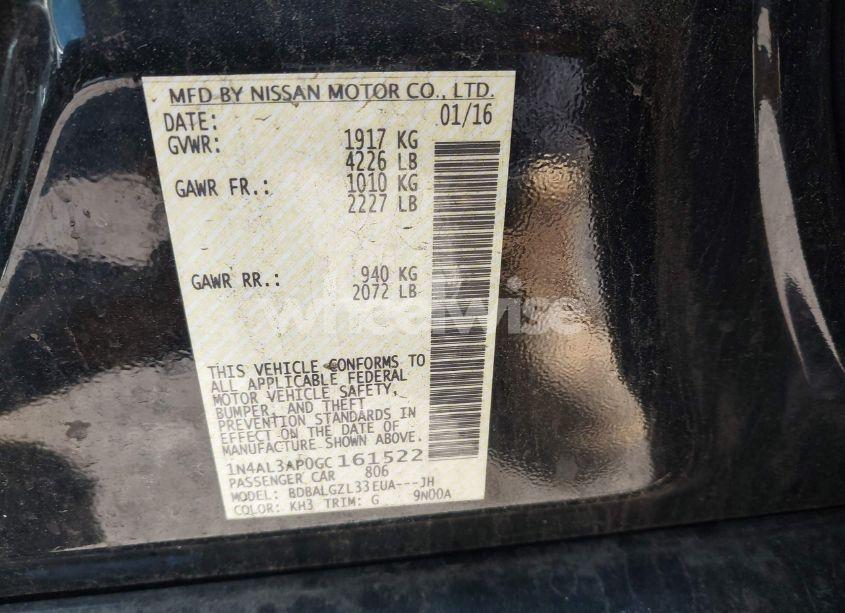 Photo 9 of 2016 Nissan Altima 2.5 S (VIN 1N4AL3AP0GC161522)