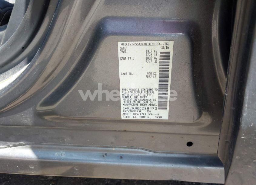 Photo 9 of 2016 Nissan Altima 2.5 SV (VIN 1N4AL3AP0GC289470)