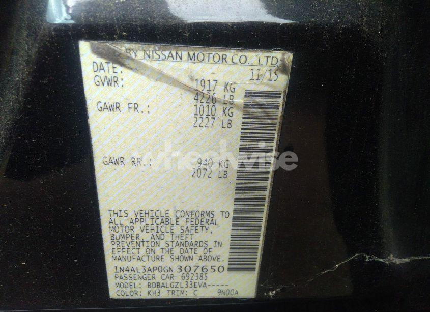 Photo 9 of 2016 Nissan Altima 2.5 SR/2.5 SV/2.5/2.5 S/2.5 SL (VIN 1N4AL3AP0GN307650)