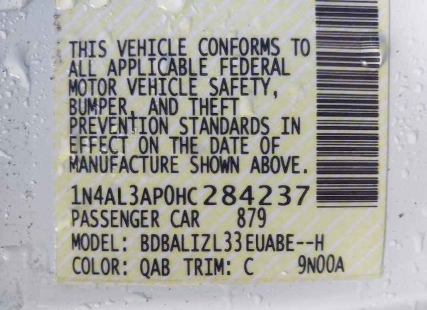 Photo 9 of 2017 Nissan Altima 2.5 SV (VIN 1N4AL3AP0HC284237)