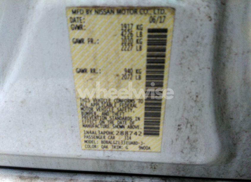 Photo 9 of 2017 Nissan Altima 2.5 S (VIN 1N4AL3AP0HC288742)