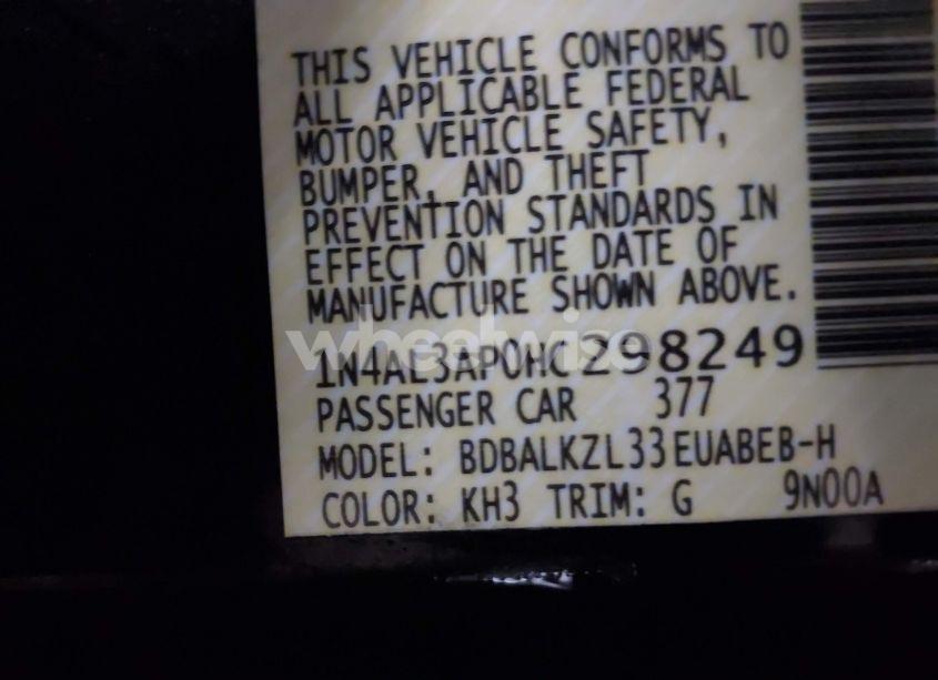 Photo 9 of 2017 Nissan Altima 2.5 SV (VIN 1N4AL3AP0HC298249)