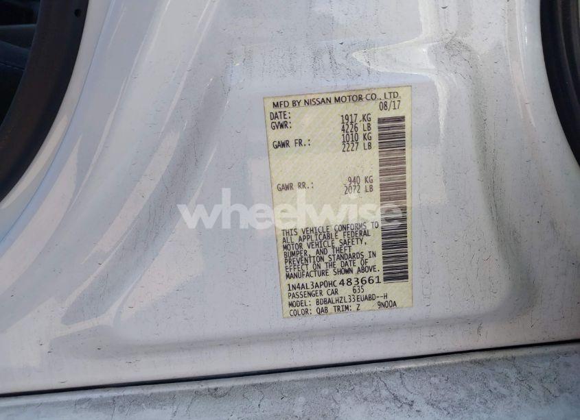 Photo 9 of 2017 Nissan Altima 2.5 SR (VIN 1N4AL3AP0HC483661)