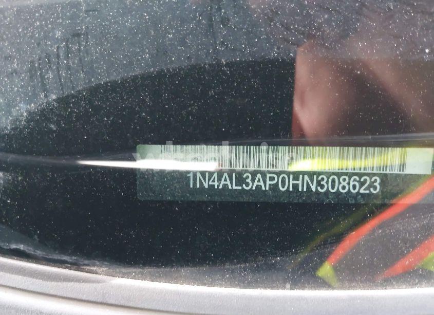 Photo 9 of 2017 Nissan Altima 2.5 S (VIN 1N4AL3AP0HN308623)