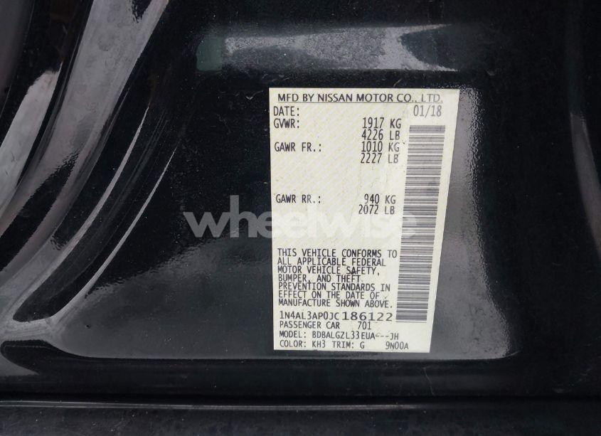 Photo 9 of 2018 Nissan Altima 2.5 S (VIN 1N4AL3AP0JC186122)