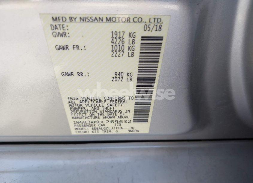 Photo 9 of 2018 Nissan Altima 2.5 S (VIN 1N4AL3AP0JC269632)