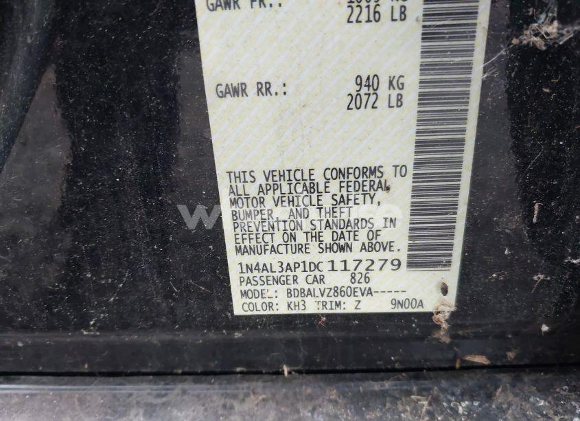 Photo 9 of 2013 Nissan Altima 2.5 SL (VIN 1N4AL3AP1DC117279)