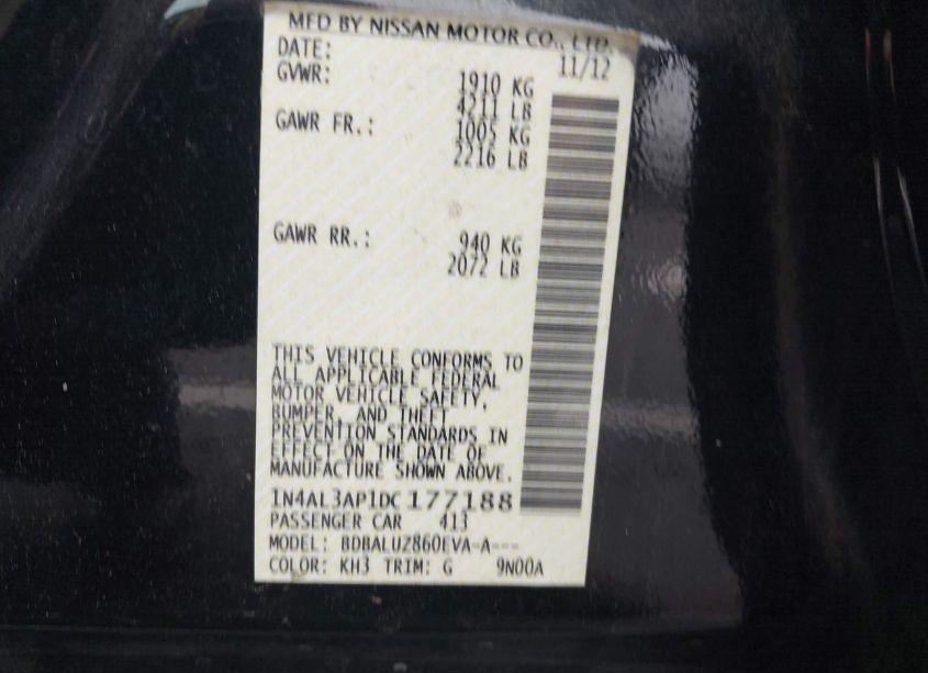 Photo 9 of 2013 Nissan Altima 2.5 SV (VIN 1N4AL3AP1DC177188)