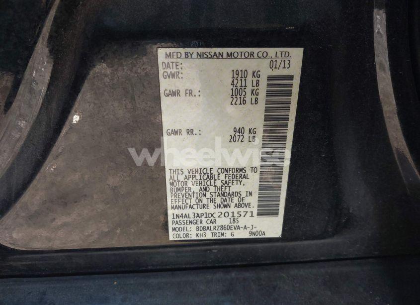 Photo 9 of 2013 Nissan Altima 2.5 S (VIN 1N4AL3AP1DC201571)