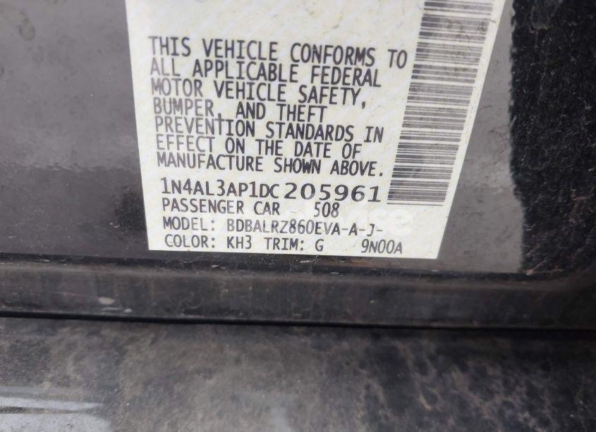 Photo 9 of 2013 Nissan Altima 2.5 S (VIN 1N4AL3AP1DC205961)