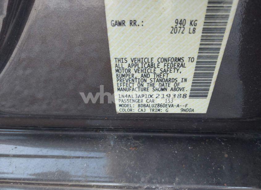 Photo 9 of 2013 Nissan Altima 2.5 SV (VIN 1N4AL3AP1DC219388)